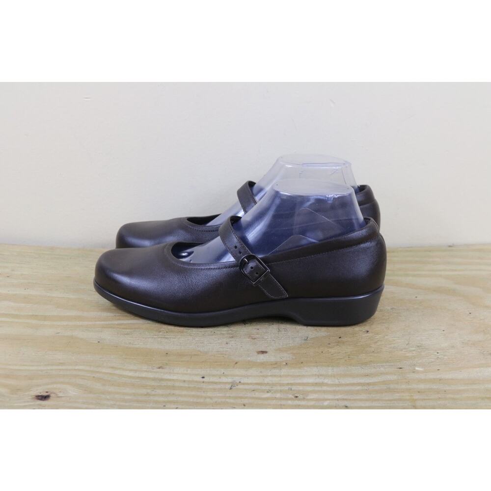 SAS Tripad Comfort Shoes Womens 10M Brown Leather Maria Mary Jane Flats